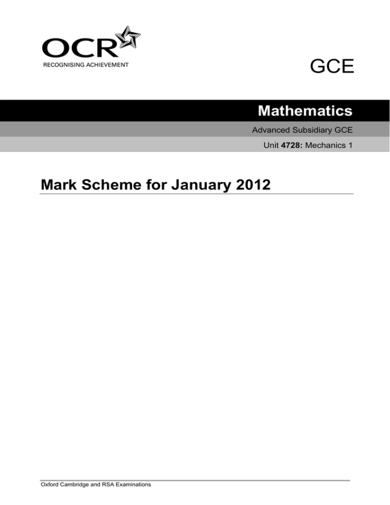mark-scheme-unit-4728-mechanics-1