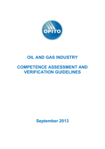 OIL AND GAS INDUSTRY COMPETENCE ASSESSMENT