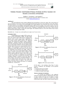 three phase uninterruptible power supply based on trans z source