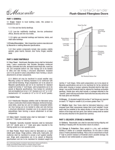 VistaGrande Fiberglass Doors Architectural Specs