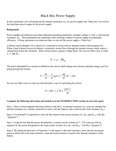 Ohm`s Law and the Measurement of Resistance