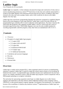 Ladder logic - Wikipedia, the free encyclo