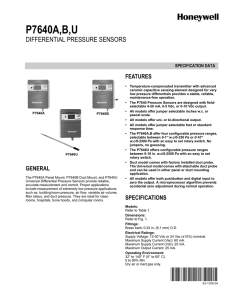 63-1306-04 - P7640A,B,U Differential Pressure Sensors
