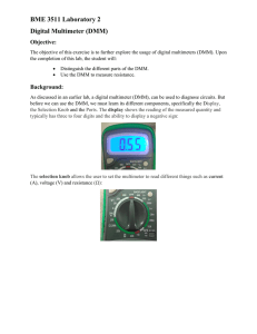BME 3511 Laboratory 2 Digital Multimeter (DMM)