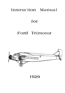 Instruction Manual for Ford Trimotor