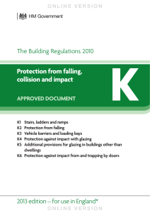 K Protection from falling, collision and impact