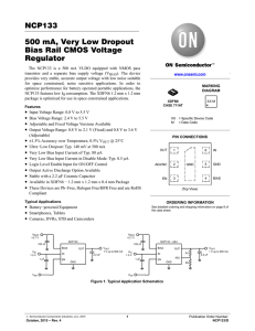 NCP133 - 500 mA, Very Low Dropout Bias Rail