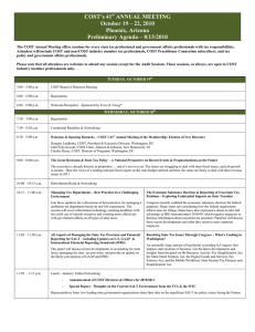 22, 2010 Phoenix, Arizona Preliminary Agenda – 8/13/2010