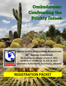 Registration Packet - United States Ombudsman Association