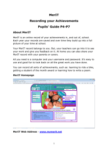 MerIT Recording your Achievements Pupils` Guide P4-P7