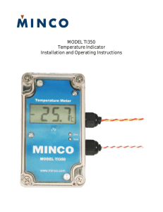 MODEL TI350 Temperature Indicator Installation and Operating