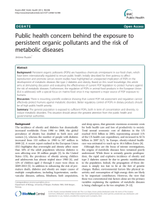 Public health concern behind the exposure to persistent organic