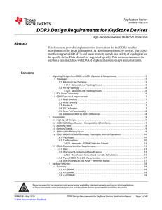 DDR3 Design Requirements for KeyStone