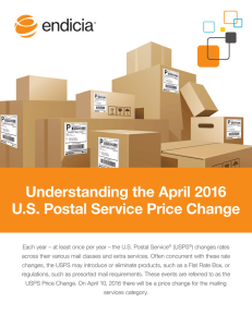 Understanding the April 2016 US Postal Service Price