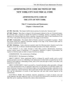 Electrical Code 2011