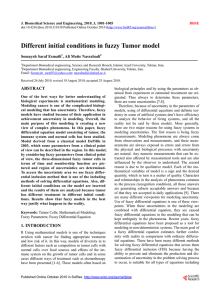 Different initial conditions in fuzzy Tumor model