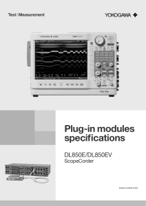 Bulletin DL850E-01EN Plug-in modules specifications