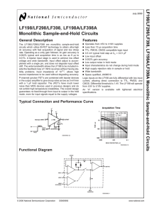 LF198/LF298/LF398, LF198A/LF398A Monolithic Sample-and