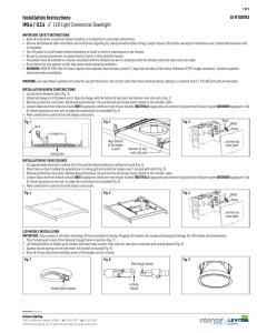 Instruction Sheet - Intense Lighting