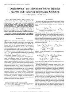 “Deglorifying” the Maximum Power Transfer Theorem and Factors in