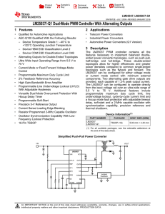 LM25037/-Q1 Dual-Mode PWM Controller With Alternating Outputs