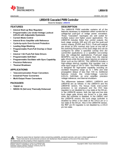 LM5041B Cascaded PWM Controller