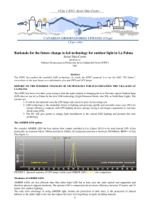 Rationale for the future change to led technology for outdoor light in