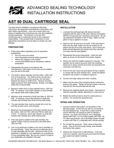 AST 80 Dual Cartridge Seal - Advanced Sealing Technology