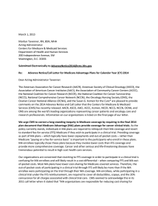 Letter to CMS Requesting Clarity in Medicare Advantage Coverage