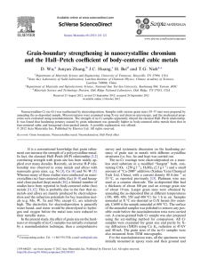 Grain-boundary strengthening in nanocrystalline chromium and the