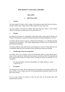 THE QUEEN`S COLLEGE, OXFORD BYLAWS