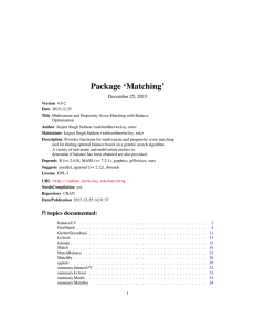 Package `Matching`