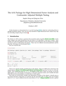 The CATE Package for High Dimensional Factor Analysis and