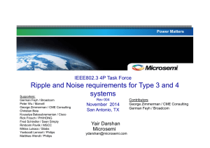 Ripple and Noise requirements for Type 3 and 4 systems