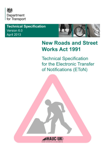 Technical Specification for the Electronic Transfer of