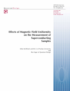 Effects of Magnetic Field Uniformity on the Measurement