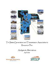 Tri-State Generation and Transmission Association`s Resource Plan