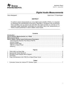 Digital Audio Measurements