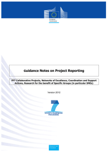 Guidance Notes on Project Reporting