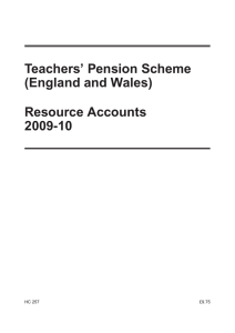 Teachers` Pension Scheme (England and Wales) Resource