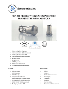 sen-600 series wing union pressure transmitter