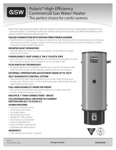 Polaris® High-Efficiency Commercial Gas Water Heater