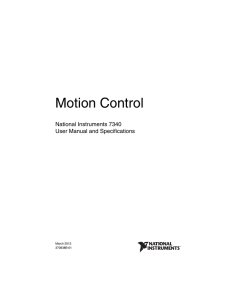 National Instruments 7340 User Manual and Specifications