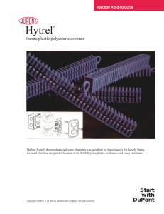 Hytrel(R) Injection Molding Guide