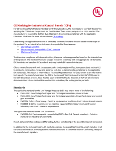 CE Marking for Industrial Control Panels (ICPs) - Industries