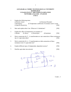 NETWORK ANALYSIS – 07A1EC05