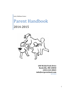 Parent Handbook - Early Childhood Center