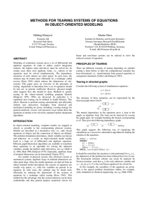 methods for tearing systems of equations in object