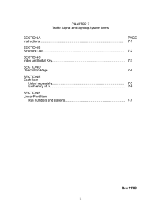 Chapter 07 Traffic Signal and Lighting System Item