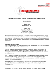 Practical Construction Tips For Coils Using Iron Powder Cores